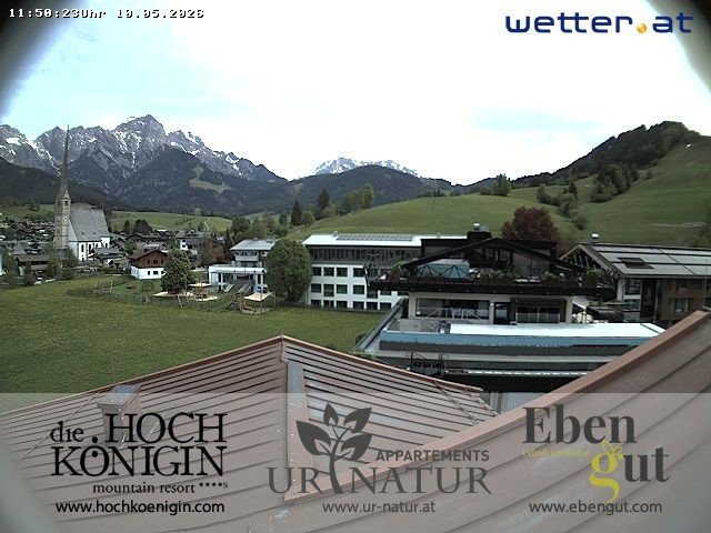 Archived image Webcam Maria Alm - View Hotel Hochkönigin