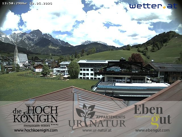 Archived image Webcam Maria Alm - View Hotel Hochkönigin