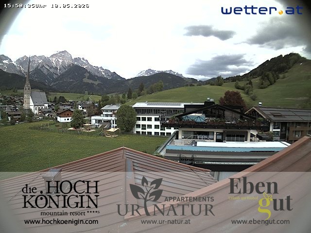 Archived image Webcam Maria Alm - View Hotel Hochkönigin