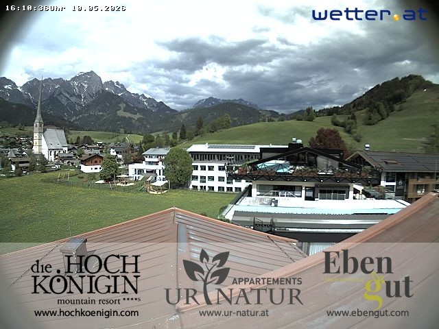 Archived image Webcam Maria Alm - View Hotel Hochkönigin