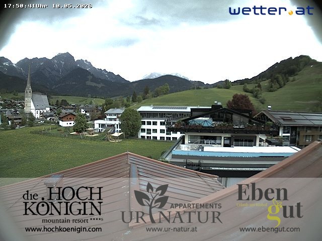 Archived image Webcam Maria Alm - View Hotel Hochkönigin