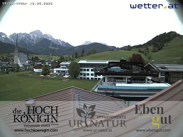 Archived image Webcam Maria Alm - View Hotel Hochkönigin