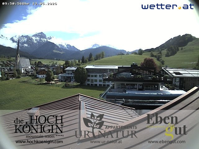 Archiv Foto Webcam Maria Alm: Ausblick Hotel Hochkönigin