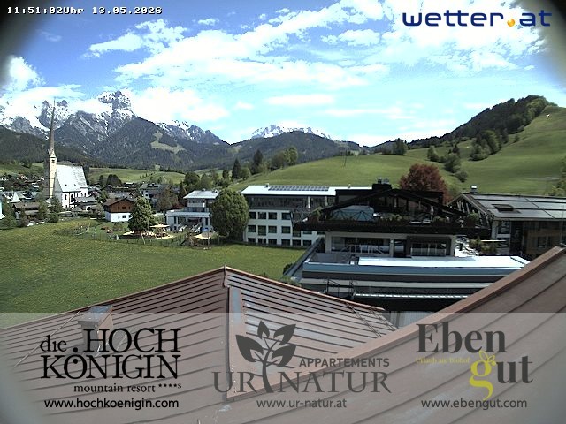 Archiv Foto Webcam Maria Alm: Ausblick Hotel Hochkönigin