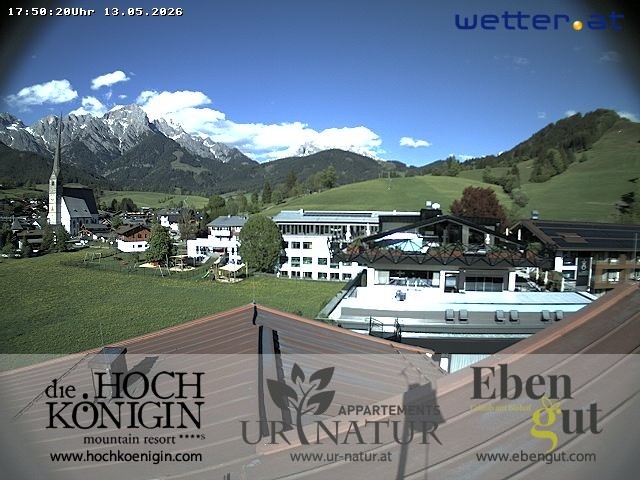 Archiv Foto Webcam Maria Alm: Ausblick Hotel Hochkönigin