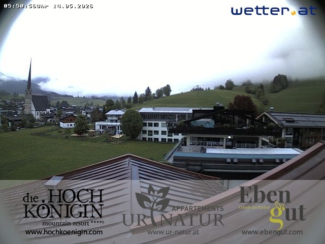 Archiv Foto Webcam Maria Alm: Ausblick Hotel Hochkönigin