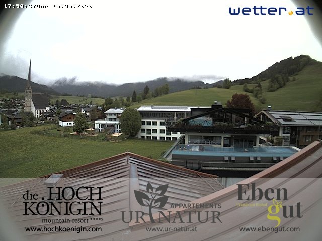 Archiv Foto Webcam Maria Alm: Ausblick Hotel Hochkönigin