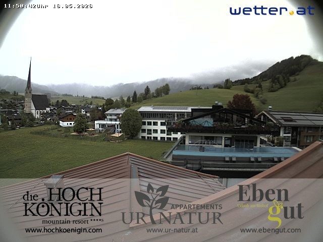 Archived image Webcam Maria Alm - View Hotel Hochkönigin