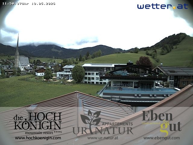 Archiv Foto Webcam Maria Alm: Ausblick Hotel Hochkönigin