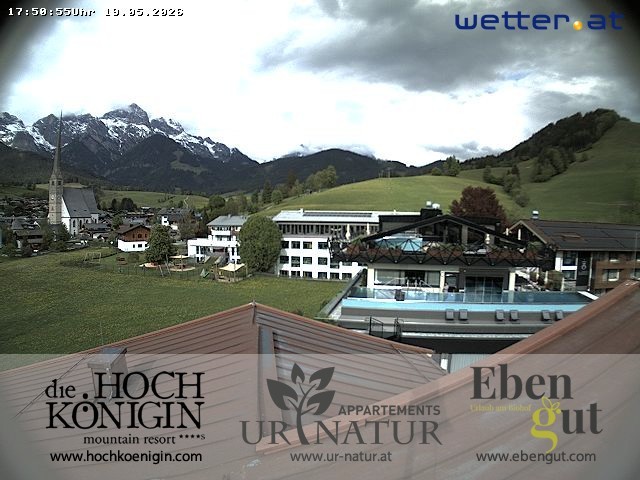 Archived image Webcam Maria Alm - View Hotel Hochkönigin