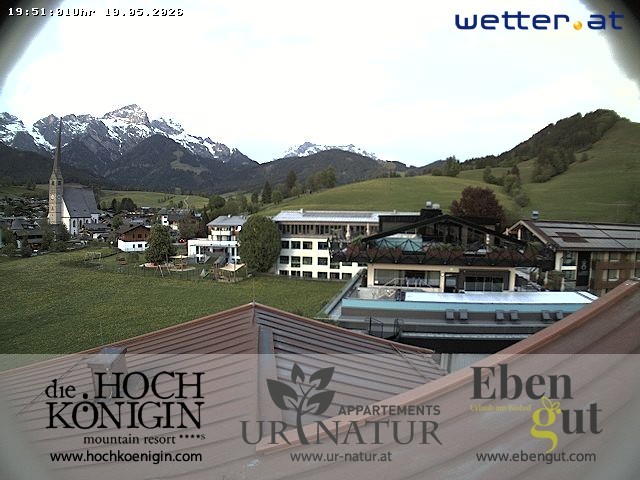 Archived image Webcam Maria Alm - View Hotel Hochkönigin