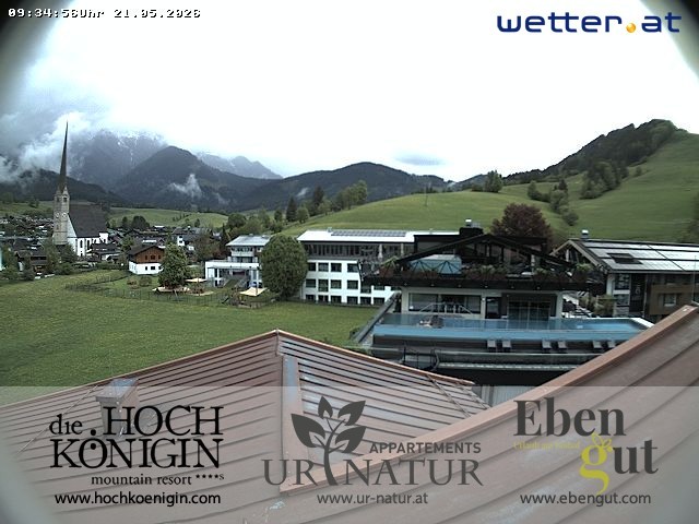 Archived image Webcam Maria Alm - View Hotel Hochkönigin