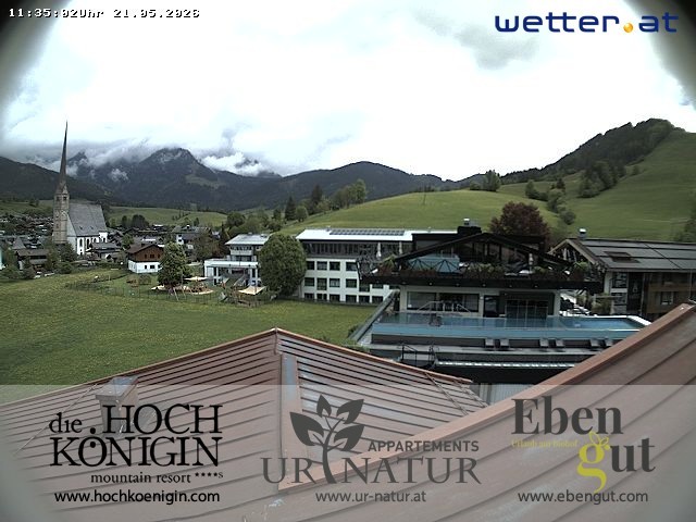 Archived image Webcam Maria Alm - View Hotel Hochkönigin