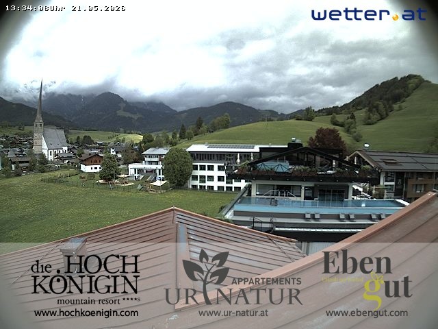 Archived image Webcam Maria Alm - View Hotel Hochkönigin