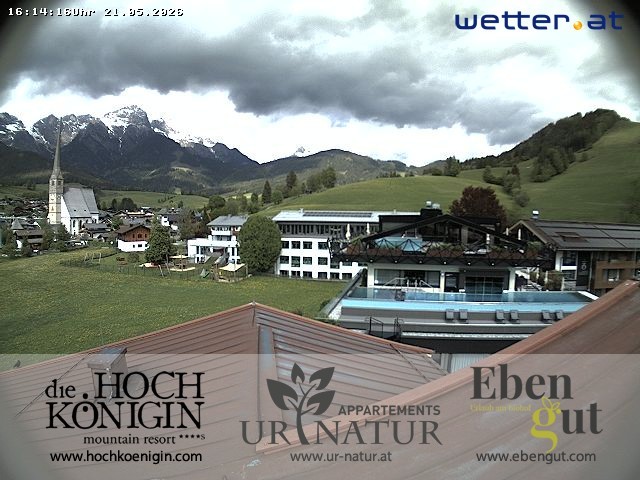 Archived image Webcam Maria Alm - View Hotel Hochkönigin