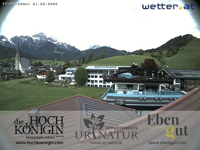 Archived image Webcam Maria Alm - View Hotel Hochkönigin