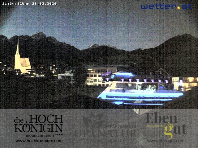 Archived image Webcam Maria Alm - View Hotel Hochkönigin