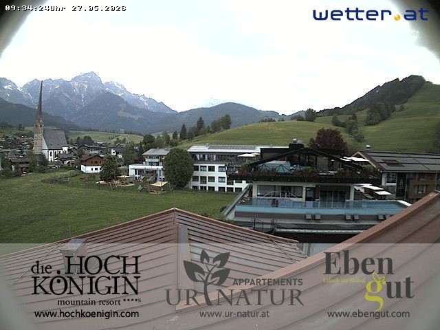 Archiv Foto Webcam Maria Alm: Ausblick Hotel Hochkönigin