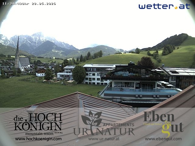 Archiv Foto Webcam Maria Alm: Ausblick Hotel Hochkönigin