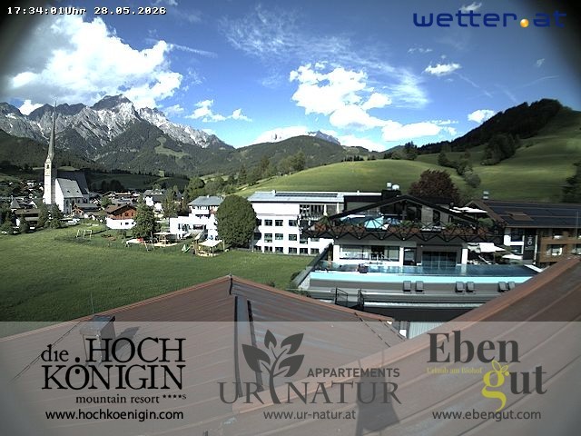 Archiv Foto Webcam Maria Alm: Ausblick Hotel Hochkönigin