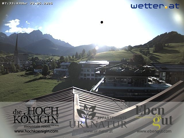 Archiv Foto Webcam Maria Alm: Ausblick Hotel Hochkönigin