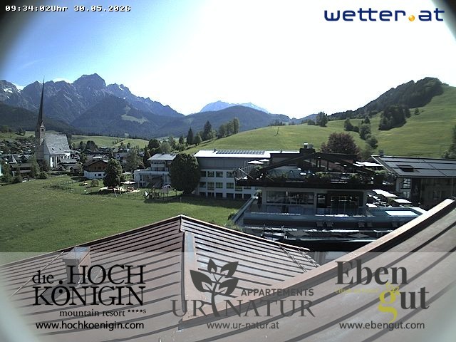 Archiv Foto Webcam Maria Alm: Ausblick Hotel Hochkönigin
