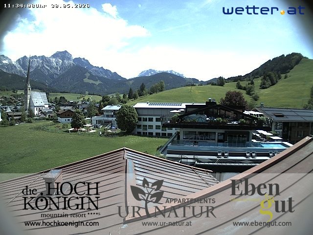 Archiv Foto Webcam Maria Alm: Ausblick Hotel Hochkönigin