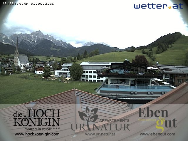 Archiv Foto Webcam Maria Alm: Ausblick Hotel Hochkönigin