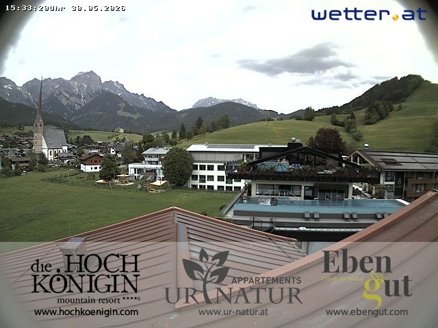 Archiv Foto Webcam Maria Alm: Ausblick Hotel Hochkönigin