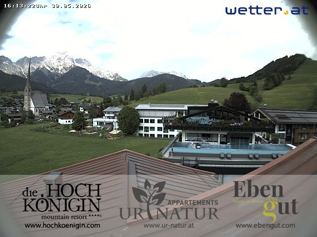 Archiv Foto Webcam Maria Alm: Ausblick Hotel Hochkönigin