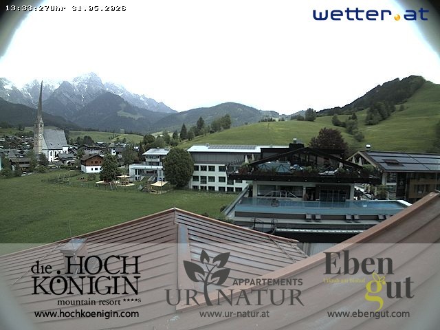 Archived image Webcam Maria Alm - View Hotel Hochkönigin