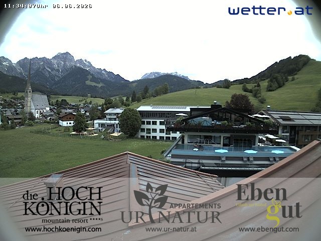 Archiv Foto Webcam Maria Alm: Ausblick Hotel Hochkönigin