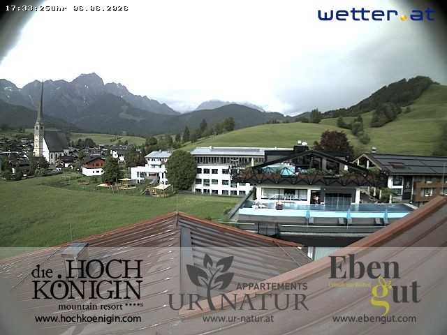 Archiv Foto Webcam Maria Alm: Ausblick Hotel Hochkönigin