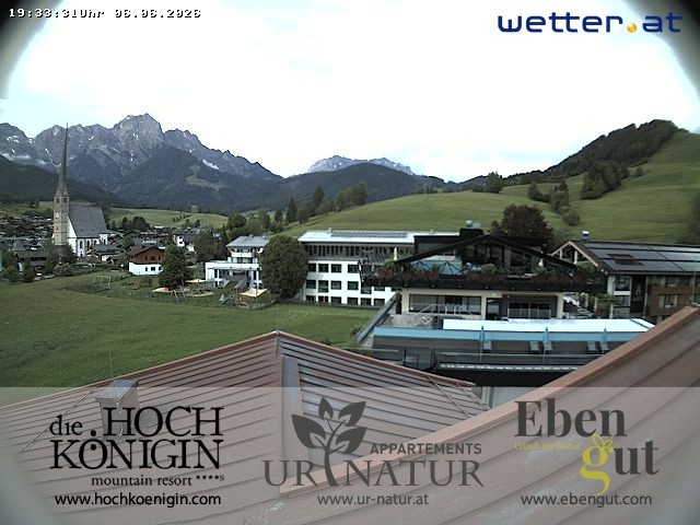 Archiv Foto Webcam Maria Alm: Ausblick Hotel Hochkönigin