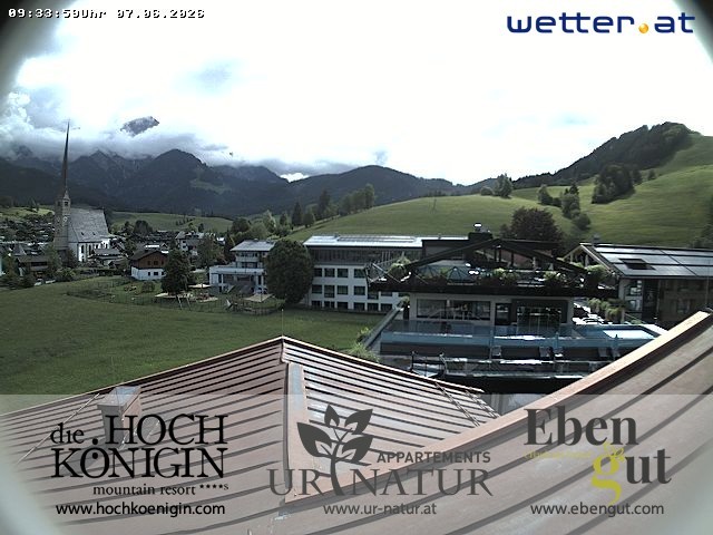 Archived image Webcam Maria Alm - View Hotel Hochkönigin
