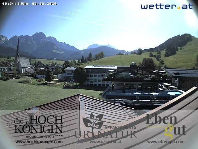 Archiv Foto Webcam Maria Alm: Ausblick Hotel Hochkönigin
