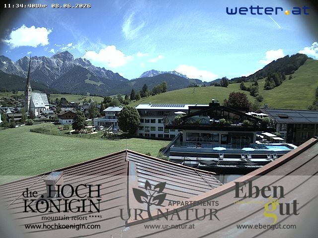 Archiv Foto Webcam Maria Alm: Ausblick Hotel Hochkönigin