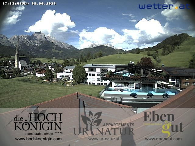 Archiv Foto Webcam Maria Alm: Ausblick Hotel Hochkönigin