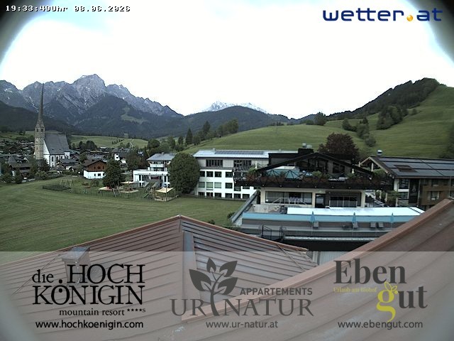 Archiv Foto Webcam Maria Alm: Ausblick Hotel Hochkönigin