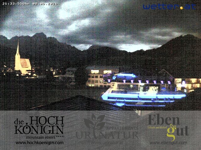 Archiv Foto Webcam Maria Alm: Ausblick Hotel Hochkönigin
