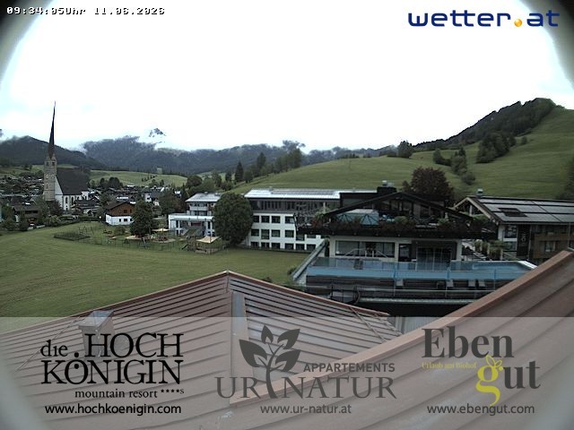 Archiv Foto Webcam Maria Alm: Ausblick Hotel Hochkönigin