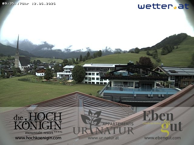 Archiv Foto Webcam Maria Alm: Ausblick Hotel Hochkönigin