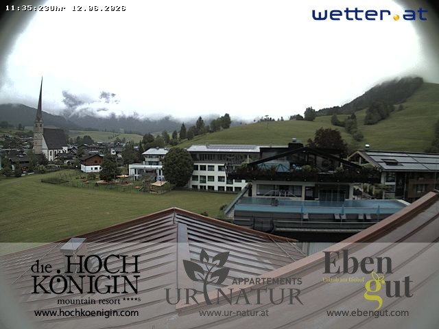 Archiv Foto Webcam Maria Alm: Ausblick Hotel Hochkönigin