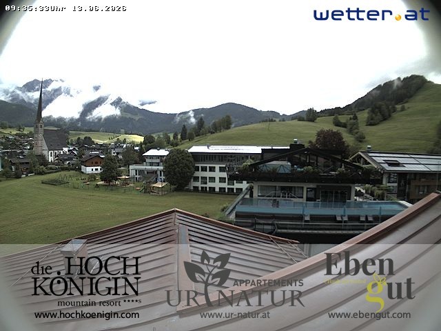 Archiv Foto Webcam Maria Alm: Ausblick Hotel Hochkönigin