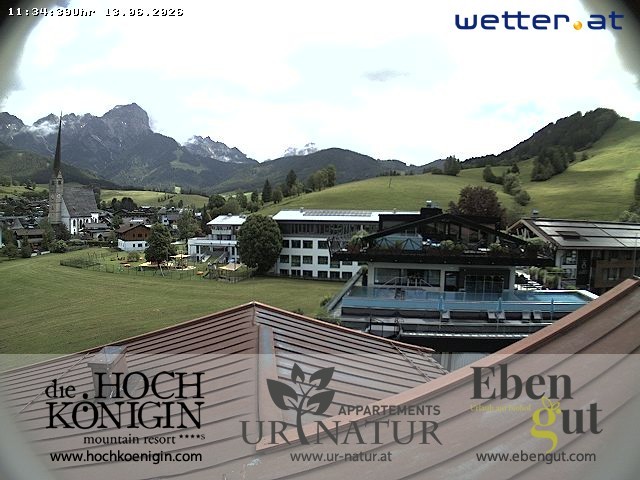 Archiv Foto Webcam Maria Alm: Ausblick Hotel Hochkönigin