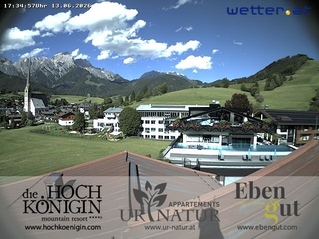 Archiv Foto Webcam Maria Alm: Ausblick Hotel Hochkönigin