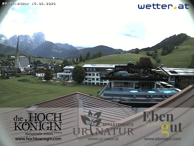 Archiv Foto Webcam Maria Alm: Ausblick Hotel Hochkönigin
