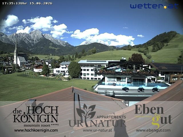 Archiv Foto Webcam Maria Alm: Ausblick Hotel Hochkönigin