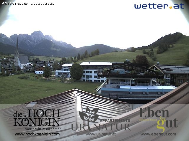 Archiv Foto Webcam Maria Alm: Ausblick Hotel Hochkönigin