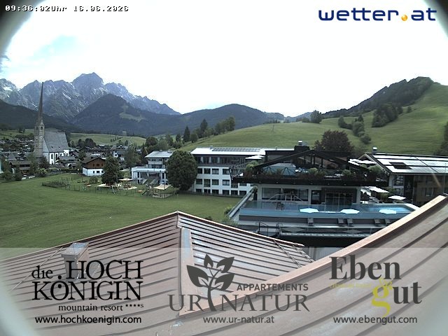 Archiv Foto Webcam Maria Alm: Ausblick Hotel Hochkönigin
